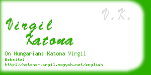 virgil katona business card